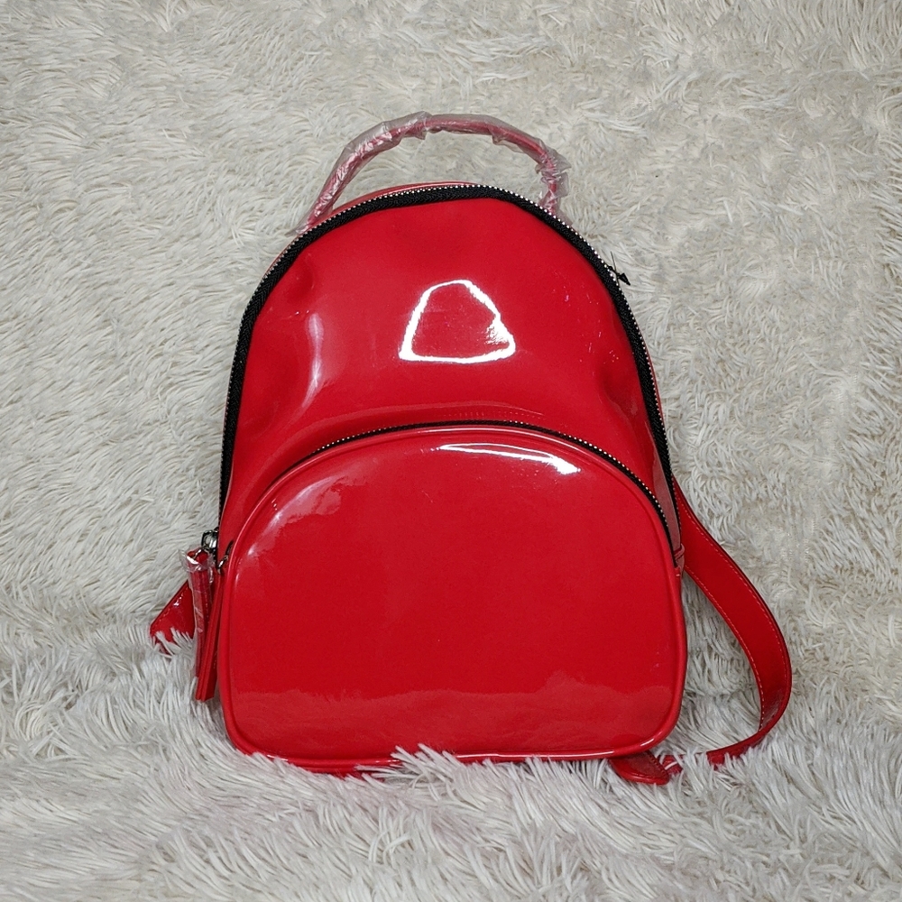 Forever 21 Faux Patent Leather Backpack